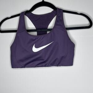 NIKE DRI FIT SPORTS BRA, PURPLE, SIZE SMALL